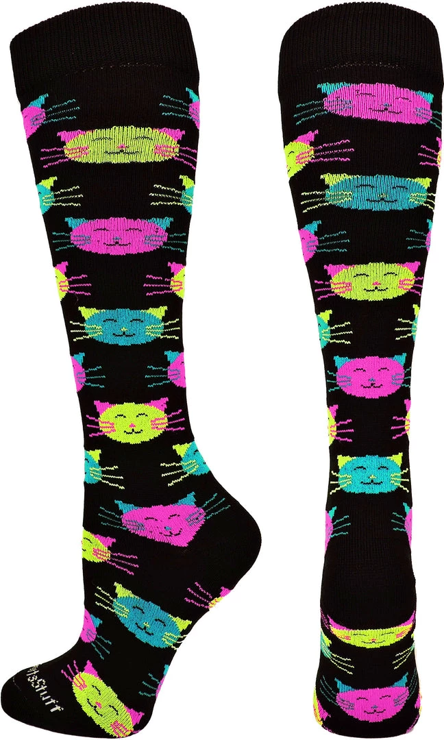 MadSportsStuff Cat Socks For Softball Soccer- Girls Or Boys- Athletic Over The Calf Socks For Sports Softball Socks 1 MadSportsStuff Cat Socks For Softball Soccer- Girls Or Boys- Athletic Over The Calf Socks For Sports Softball Socks