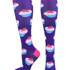 MadSportsStuff Cupcake Socks Over The Calf Length Softball Socks