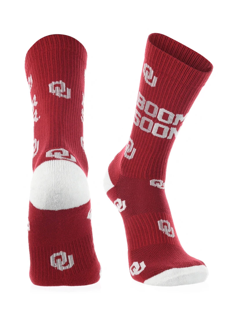 TCK OU Oklahoma Sooners Socks Crew Length Sock Mayhem 4 TCK OU Oklahoma Sooners Socks Crew Length Sock Mayhem