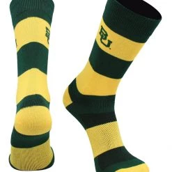 TCK Baylor Bears Socks Game Day Striped Crew Socks All Schools