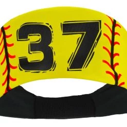 MadSportsStuff Softball Headband For Girls With Jersey Number (numbers 00-39) Headbands