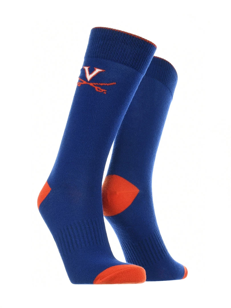 TCK Virginia Cavaliers Dress Socks Dean's List Crew Length Socks 1 TCK Virginia Cavaliers Dress Socks Dean's List Crew Length Socks
