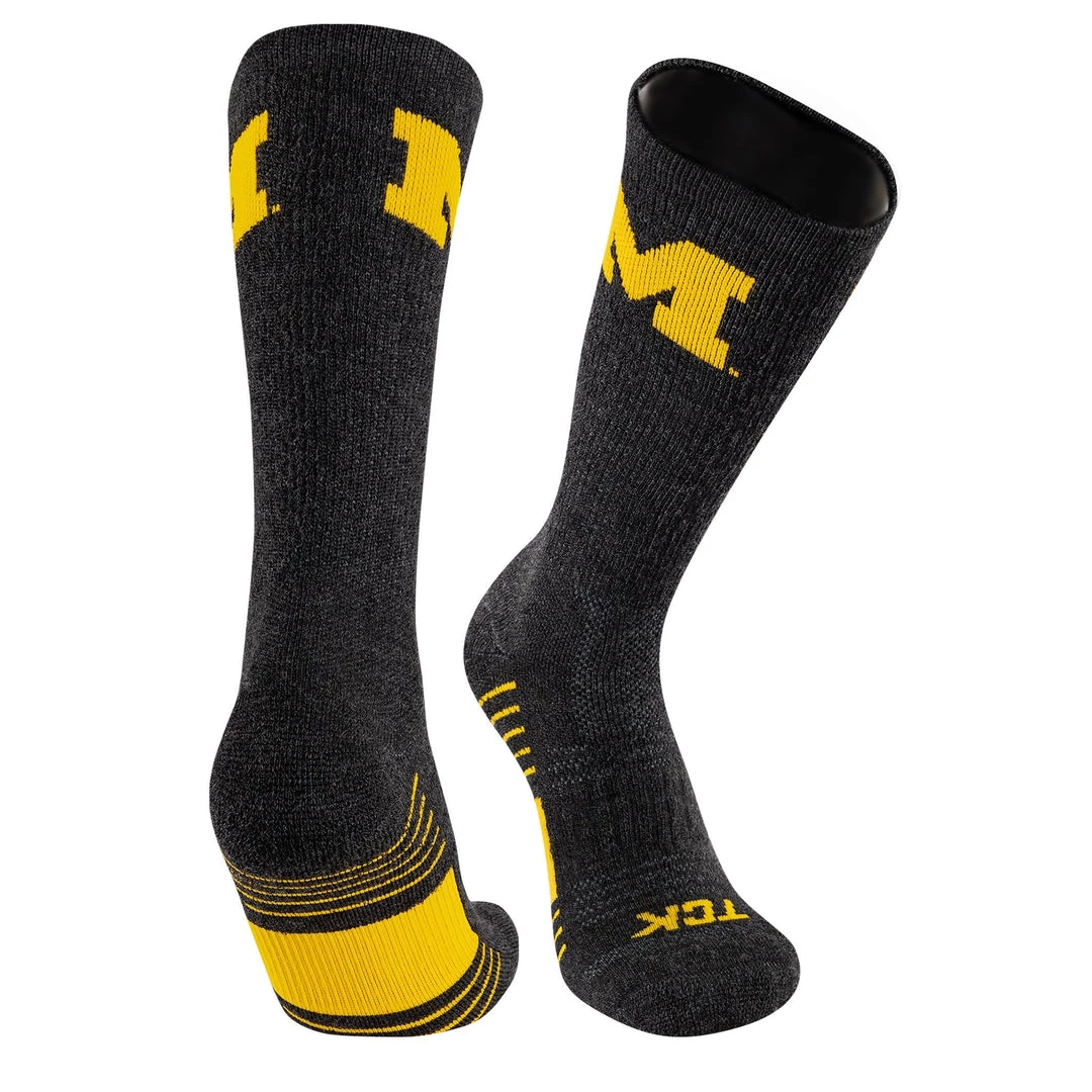 All Schools TCK University Of Michigan Wolverines Socks - Pure Merino Wool - Far Trek 1 All Schools TCK University Of Michigan Wolverines Socks - Pure Merino Wool - Far Trek