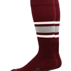MadSportsStuff Dugout 3 Stripe Baseball Socks Over The Calf Length Pattern E