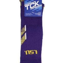 TCK All Schools LSU Tigers Socks Louisiana State University Tigers Champion Crew Socks