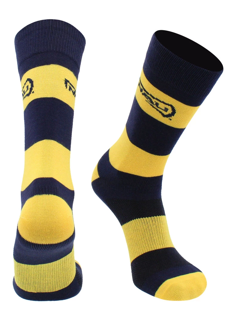 TCK All Schools NAU Northern Arizona Lumberjacks Socks Game Day Striped Crew Socks 2 TCK All Schools NAU Northern Arizona Lumberjacks Socks Game Day Striped Crew Socks