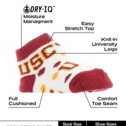 TCK USC Trojans Toddler Socks Low Cut Little Fan