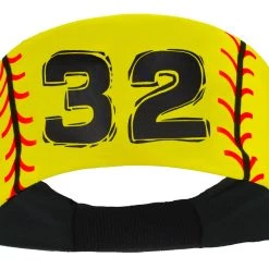 MadSportsStuff Softball Headband For Girls With Jersey Number (numbers 00-39) Headbands