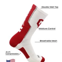 TCK OU Oklahoma Sooners Socks Perimeter Crew