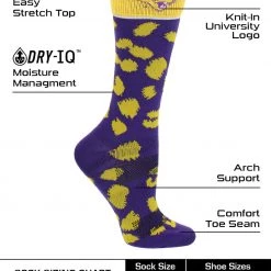 TCK All Schools Northern Iowa Panthers Socks Womens Savage Crew Socks