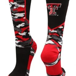TCK Sports Texas Tech Red Raiders Socks Woodland Camo Crew All Schools