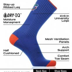 TCK Florida Gators Socks Campus Legend Crew Length