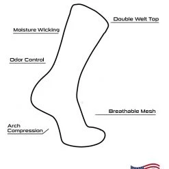 TCK Stripes Breast Cancer Awareness Sublimated Crew Socks