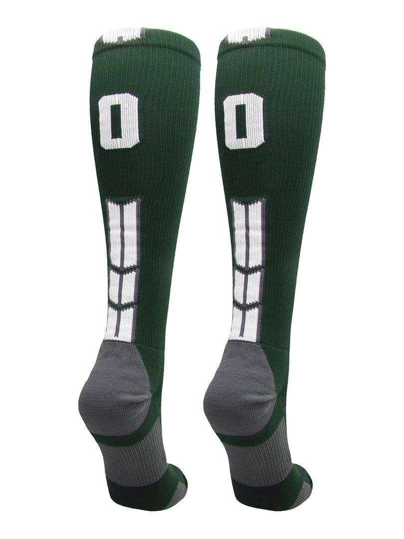 MadSportsStuff Dark Green Player ID Custom Number Over The Calf Socks For Softball Baseball Football Boys And Girls Softball Socks 7 MadSportsStuff Dark Green Player ID Custom Number Over The Calf Socks For Softball Baseball Football Boys And Girls Softball Socks