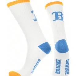 TCK UCLA Bruins Socks Basic Crew White Socks