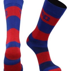 TCK All Schools Dayton Flyers Socks Game Day Striped Crew Socks