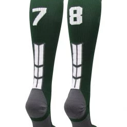 MadSportsStuff Dark Green Player ID Custom Number Over The Calf Socks For Softball Baseball Football Boys And Girls Softball Socks 157 MadSportsStuff Dark Green Player ID Custom Number Over The Calf Socks For Softball Baseball Football Boys And Girls Softball Socks