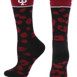 TCK All Schools Indiana Hoosiers Socks Womens Savage Crew Socks