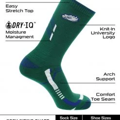 TCK All Schools Florida Gulf Coast Eagles Socks Florida Gulf Coast University Eagles Champion Crew Socks