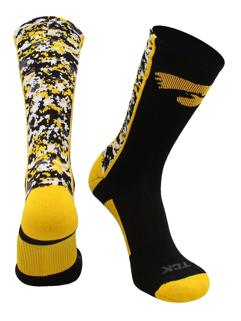 TCK All Schools Iowa Hawkeyes Socks Digital Camo Crew 1 TCK All Schools Iowa Hawkeyes Socks Digital Camo Crew
