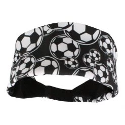 MadSportsStuff Crazy Soccer Headband With Soccer Ball Logos Headbands