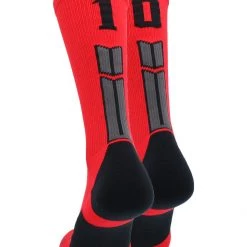 MadSportsStuff Red And Black Player ID Custom Number Crew Socks For Basketball Lacrosse Volleyball Boys And Girls 172 MadSportsStuff Red And Black Player ID Custom Number Crew Socks For Basketball Lacrosse Volleyball Boys And Girls