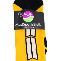 MadSportsStuff Gold Player ID Custom Number Over The Calf Socks For Softball Baseball Football Boys And Girls
