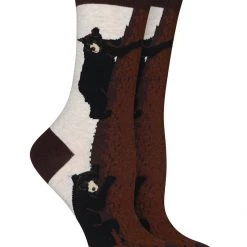 WHD Crazy Socks - Crew Bear Socks For Women Gift For Animal Lovers