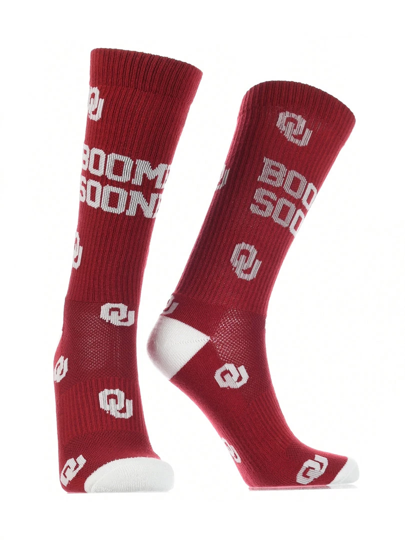 TCK OU Oklahoma Sooners Socks Crew Length Sock Mayhem 2 TCK OU Oklahoma Sooners Socks Crew Length Sock Mayhem