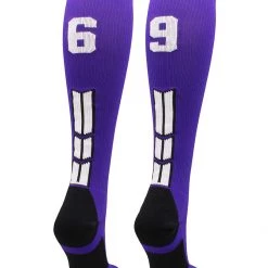 MadSportsStuff Purple Player ID Custom Number Over The Calf Socks For Softball Baseball Football Boys And Girls 116 MadSportsStuff Purple Player ID Custom Number Over The Calf Socks For Softball Baseball Football Boys And Girls