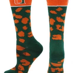 TCK Miami Hurricanes Socks Womens Savage Crew Socks All Schools