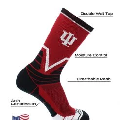 TCK Indiana Hoosiers Socks Victory Crew