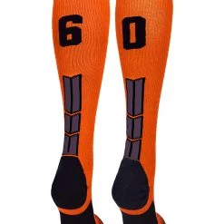 MadSportsStuff Softball Socks Orange And Black Player ID Custom Number Over The Calf Socks For Softball Baseball Football Boys And Girls 125 MadSportsStuff Softball Socks Orange And Black Player ID Custom Number Over The Calf Socks For Softball Baseball Football Boys And Girls