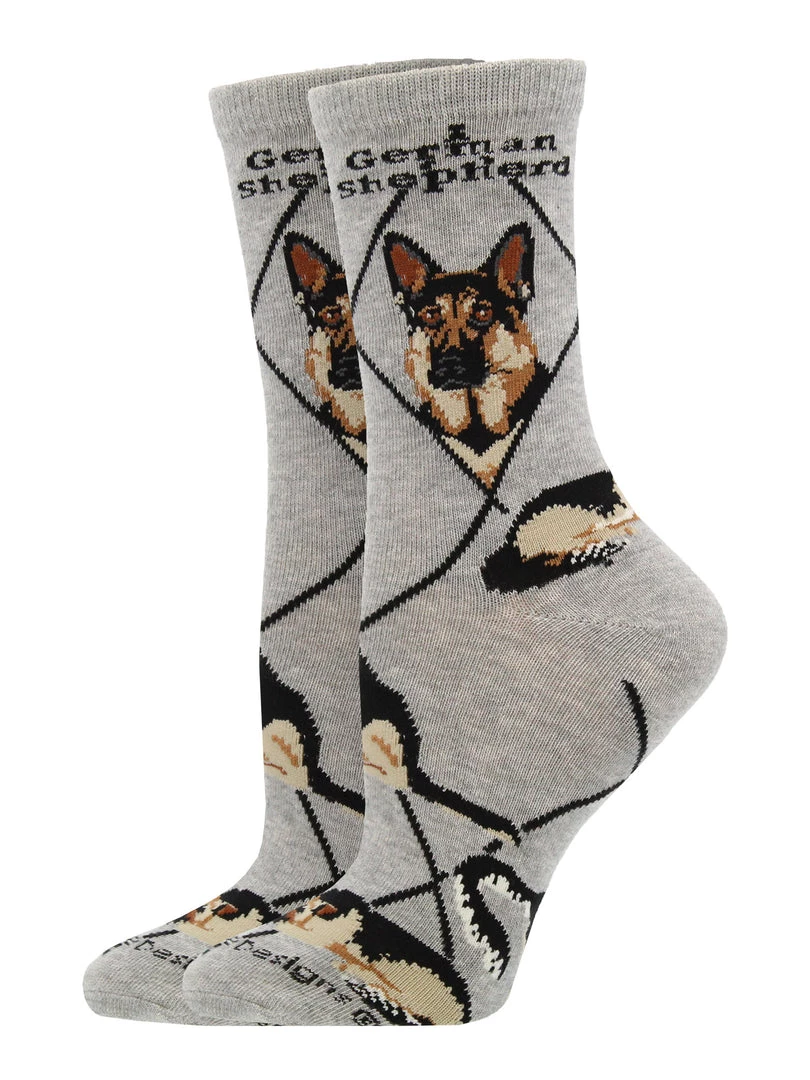 WHD Crazy Socks - Crew German Shepherd Socks For Women Gift For Dog Lovers 2 WHD Crazy Socks - Crew German Shepherd Socks For Women Gift For Dog Lovers