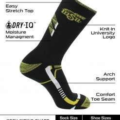 TCK All Schools Wichita State Shockers Socks Wichita State University Shockers Champion Crew Socks