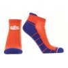 TCK Clemson Tigers Low Cut Ankle Socks With Tab