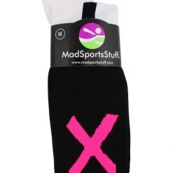 MadSportsStuff Pink Ribbon Breast Cancer Awareness Baseball Stirrup Socks Baseball Socks