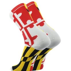 TCK Lacrosse Socks Maryland Flag Crew Socks