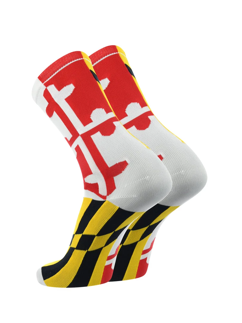 TCK Lacrosse Socks Maryland Flag Crew Socks 2 TCK Lacrosse Socks Maryland Flag Crew Socks