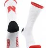 TCK Nebraska Cornhuskers Socks Basic Crew White Socks All Schools