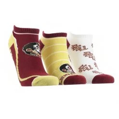 TCK Florida State Seminoles No Show Socks Full Field 3 Pack All Schools 7 TCK Florida State Seminoles No Show Socks Full Field 3 Pack All Schools