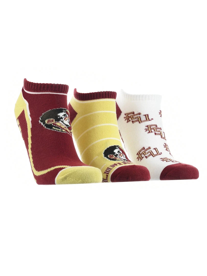 TCK Florida State Seminoles No Show Socks Full Field 3 Pack All Schools 4 TCK Florida State Seminoles No Show Socks Full Field 3 Pack All Schools