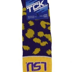 TCK LSU Tigers Socks Womens Savage Crew Socks