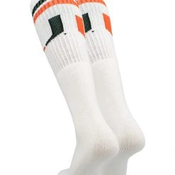TCK Miami Hurricanes Socks Throwback Tube Socks