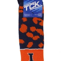 TCK All Schools Illinois Fighting Illini Socks Womens Savage Crew Socks 8 TCK All Schools Illinois Fighting Illini Socks Womens Savage Crew Socks