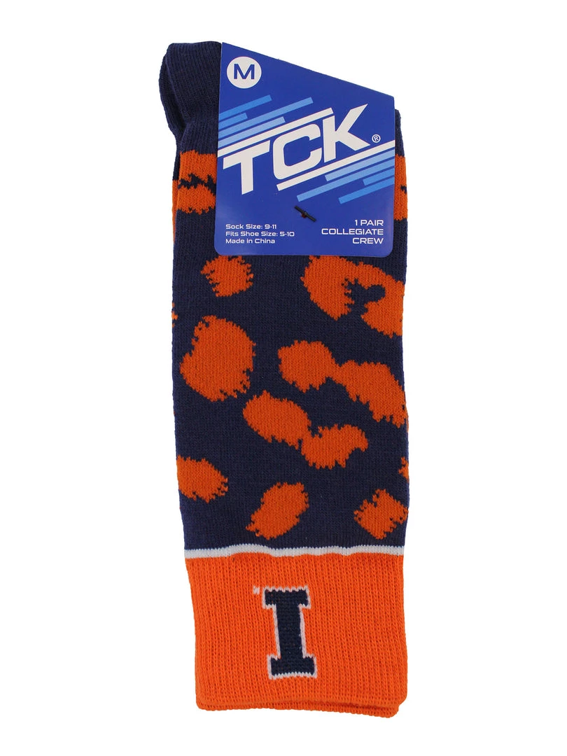 TCK All Schools Illinois Fighting Illini Socks Womens Savage Crew Socks 4 TCK All Schools Illinois Fighting Illini Socks Womens Savage Crew Socks