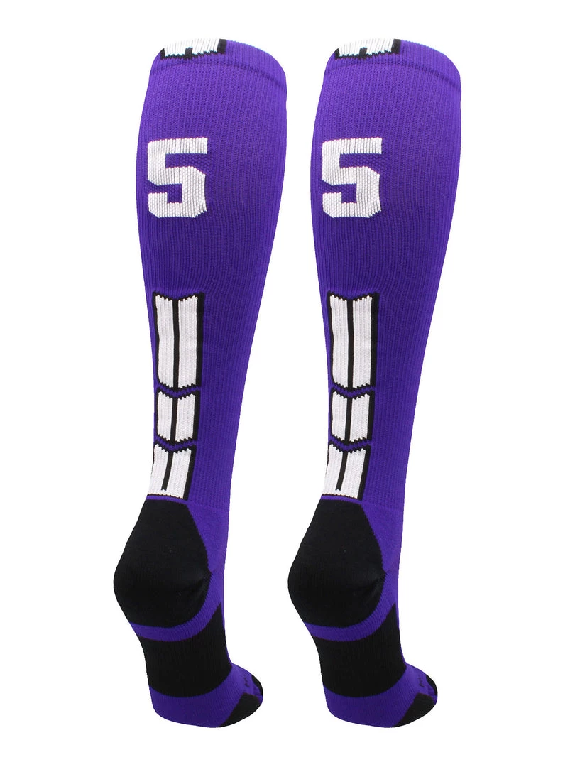MadSportsStuff Purple Player ID Custom Number Over The Calf Socks For Softball Baseball Football Boys And Girls Softball Socks 25 MadSportsStuff Purple Player ID Custom Number Over The Calf Socks For Softball Baseball Football Boys And Girls Softball Socks