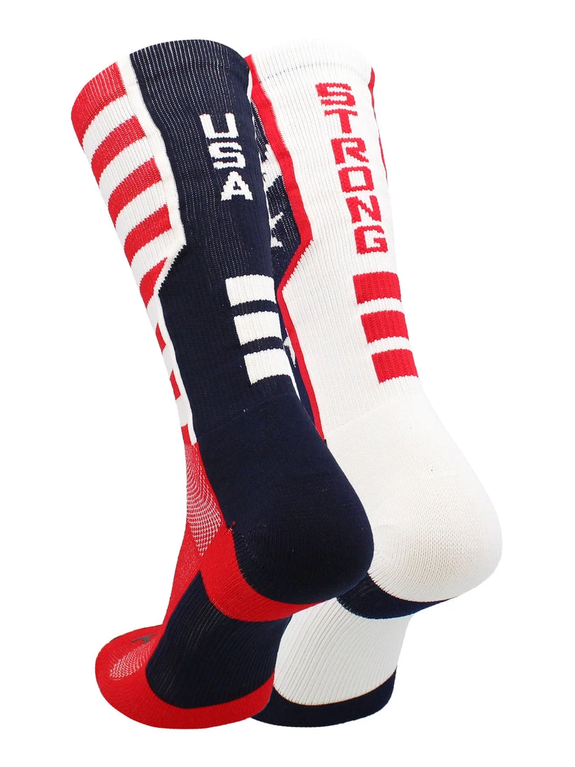 TCK Basketball Socks USA American Flag Socks Crew Length USA Strong 5 TCK Basketball Socks USA American Flag Socks Crew Length USA Strong