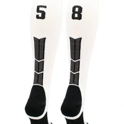 MadSportsStuff Softball Socks White Player ID Custom Number Over The Calf Socks For Softball Baseball Football Boys And Girls 125 MadSportsStuff Softball Socks White Player ID Custom Number Over The Calf Socks For Softball Baseball Football Boys And Girls