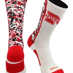 TCK All Schools Nebraska Cornhuskers Socks Digital Camo Crew